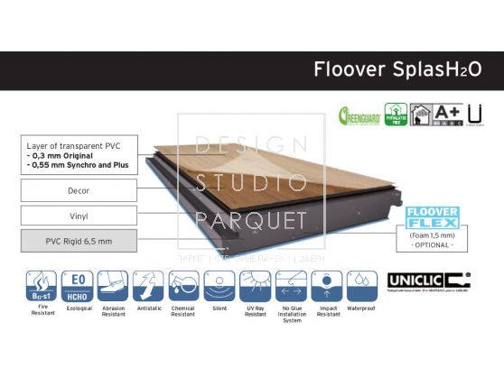 Виниловые покрытия Floover Flooring Cement Original Белый Floover SplasH2O